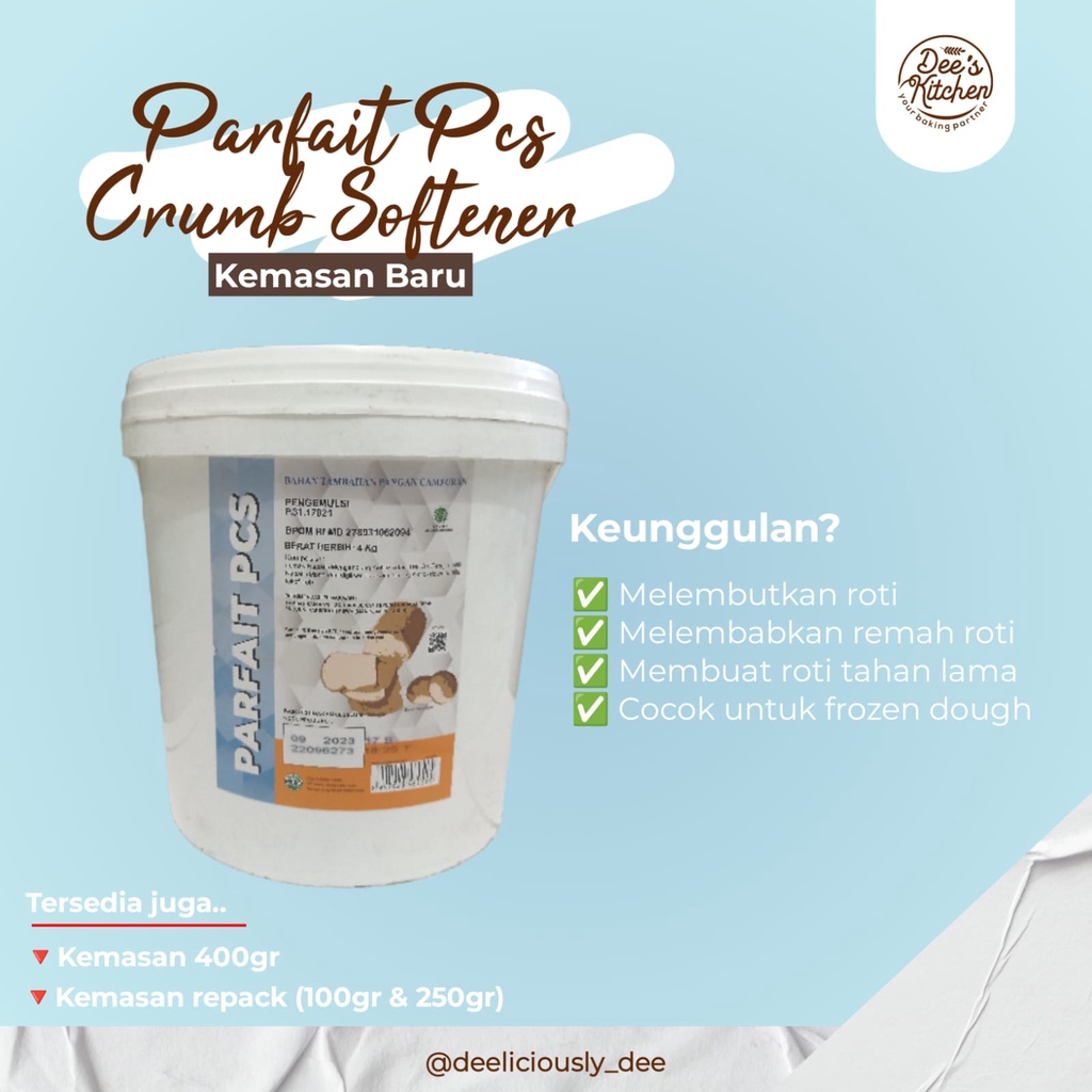 

Parfait Crumb Softener/Pelembut Roti 4kg (1 Pail)