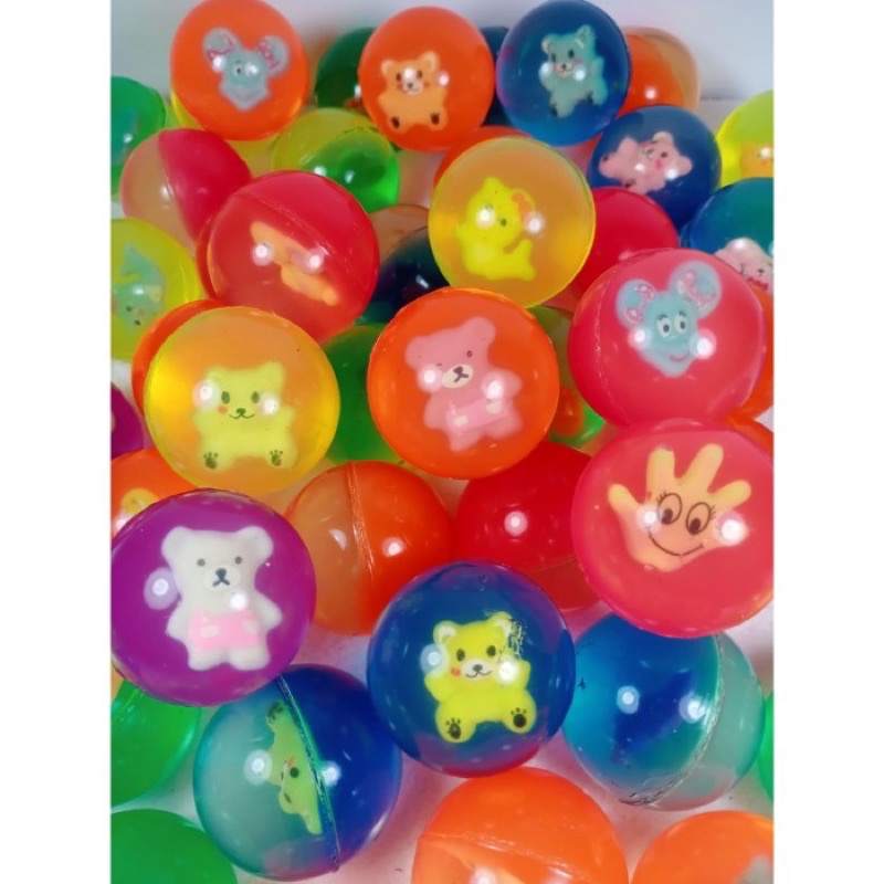 Bola Bekel Motif Boneka Diameter 4 cm isi 2 pcs (ukuran besar)