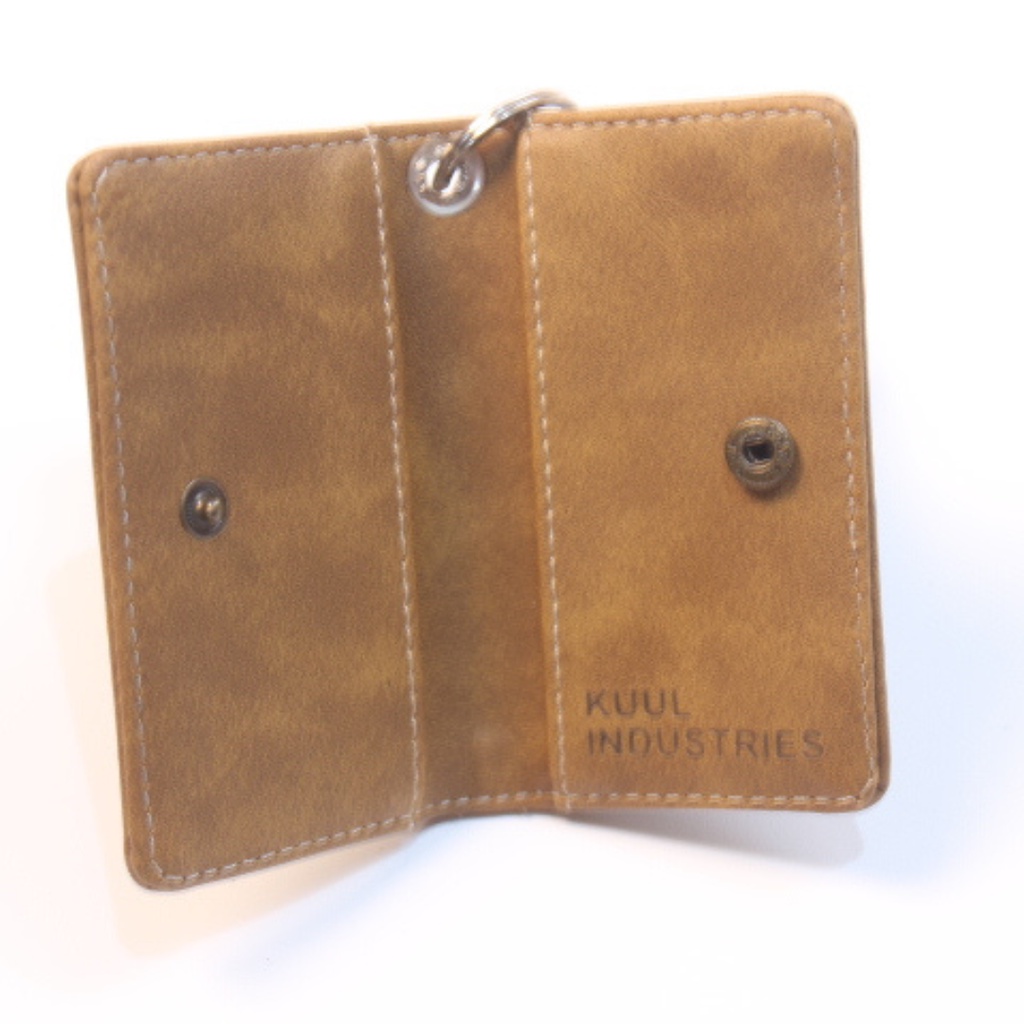 Kuul Industries - Dompet Kulit Coklat | STNK Mobil Motor Gantungan Kunci Mobil Motor Lipat Dua | Dompet Kunci Truf Key Wallet