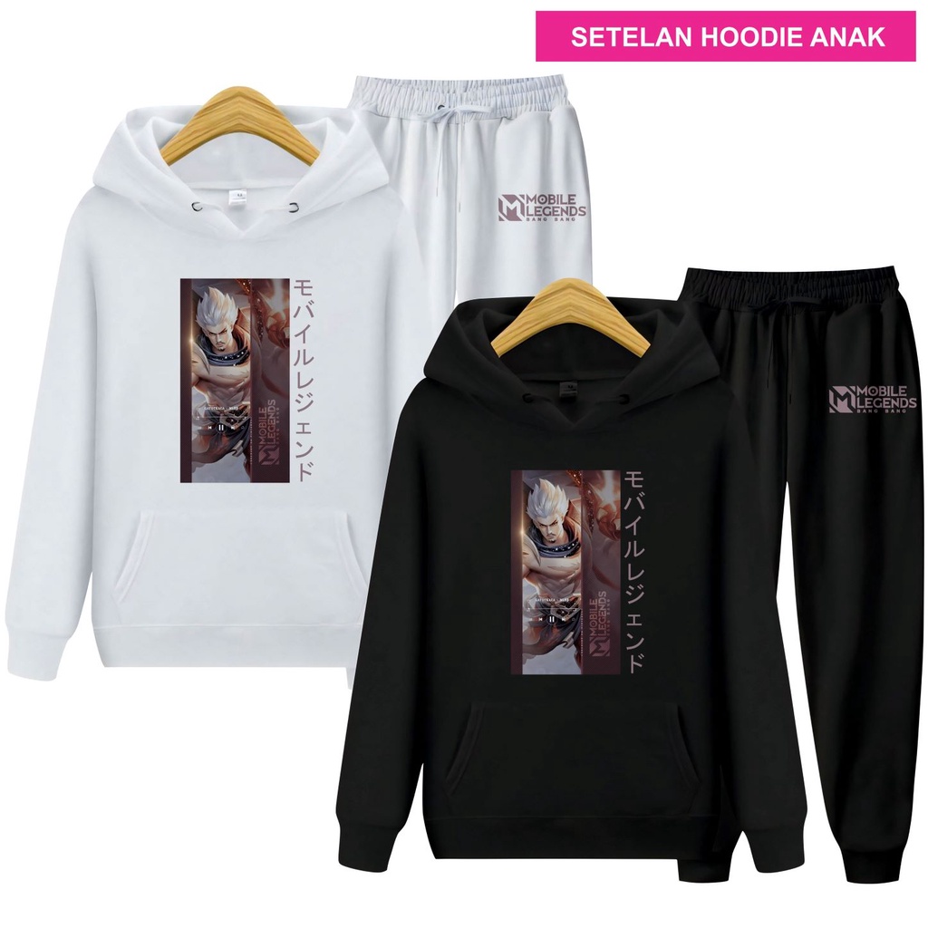 Setelan Sweater Hoodie Anak Gatot Kaca MLBB
