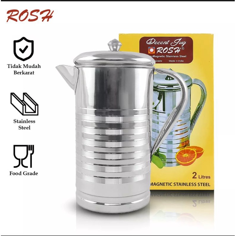 teko water pitcher jug 2 liter / teko minuman jus stainless 2 liter / teko 2 liter stainless