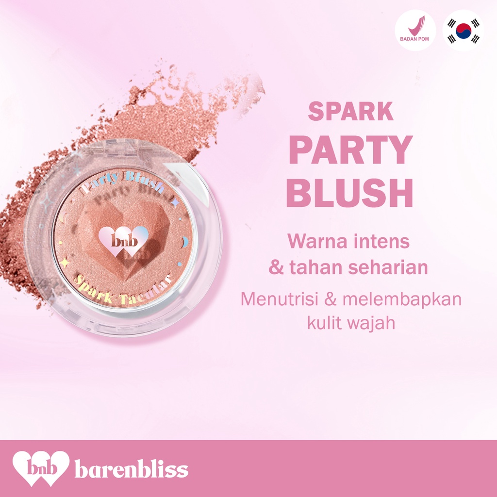 BNB barenbliss Spark-Tacular Party Blush Korea Blush On Pallete Make Up