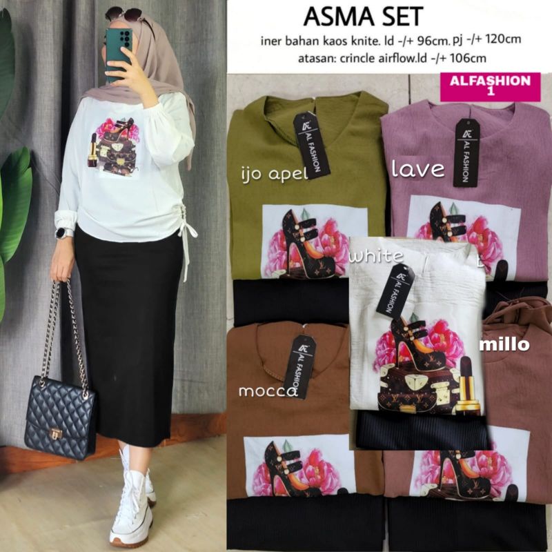ASMA SET WANITA SETELAN BLOUSE DAN ROK