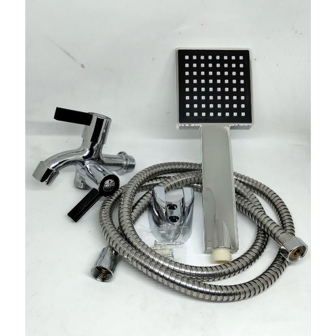 paket lengkap keran shower mandi + shower mandi 1 set lengkap minimalis