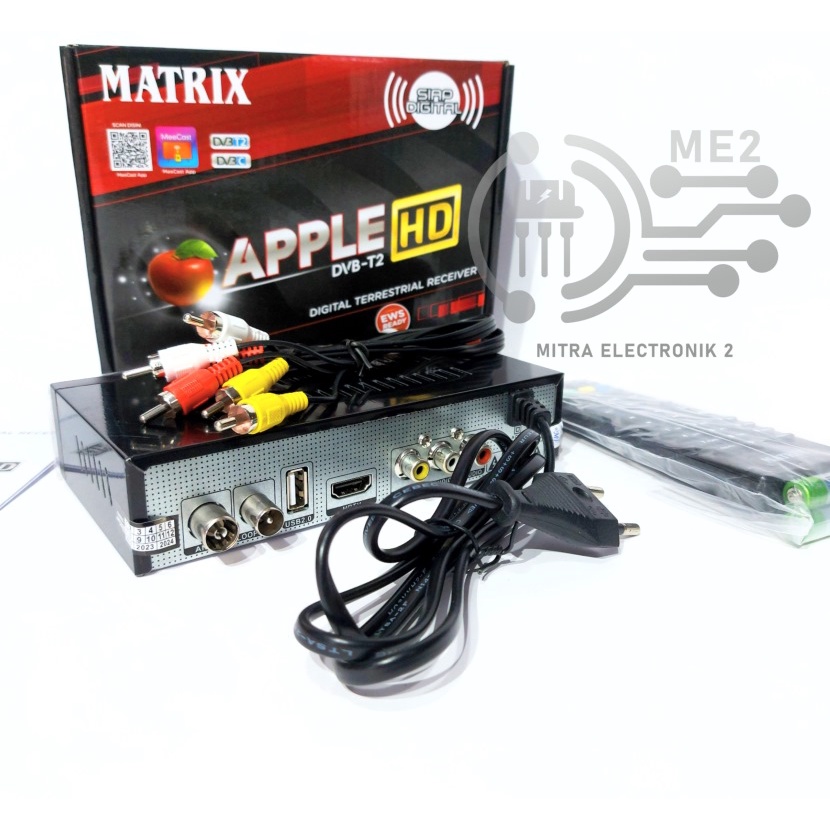 Set Top Box STB Matrix Apple Merah HD DVB T2 Setopbox Antena TV