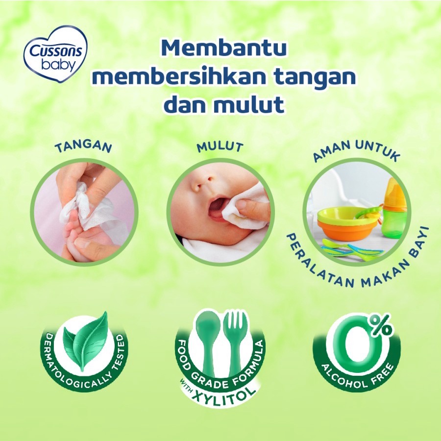 Tissue Basah Cussons 45+45 Sheets Beli 1 Gratis 1