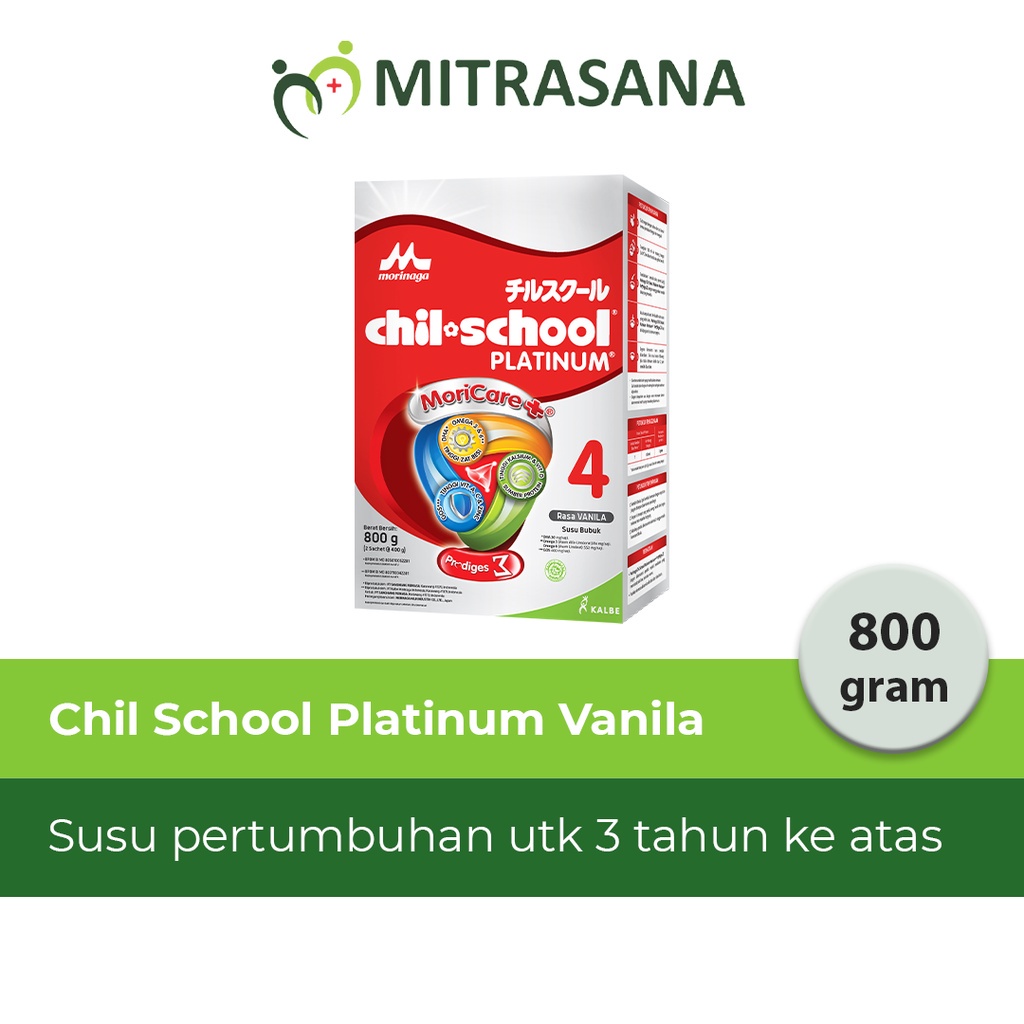 

Chil School Platinum Moricare Vanila - 800 gr - Membantu Memenuhi Kebutuhan Gizi