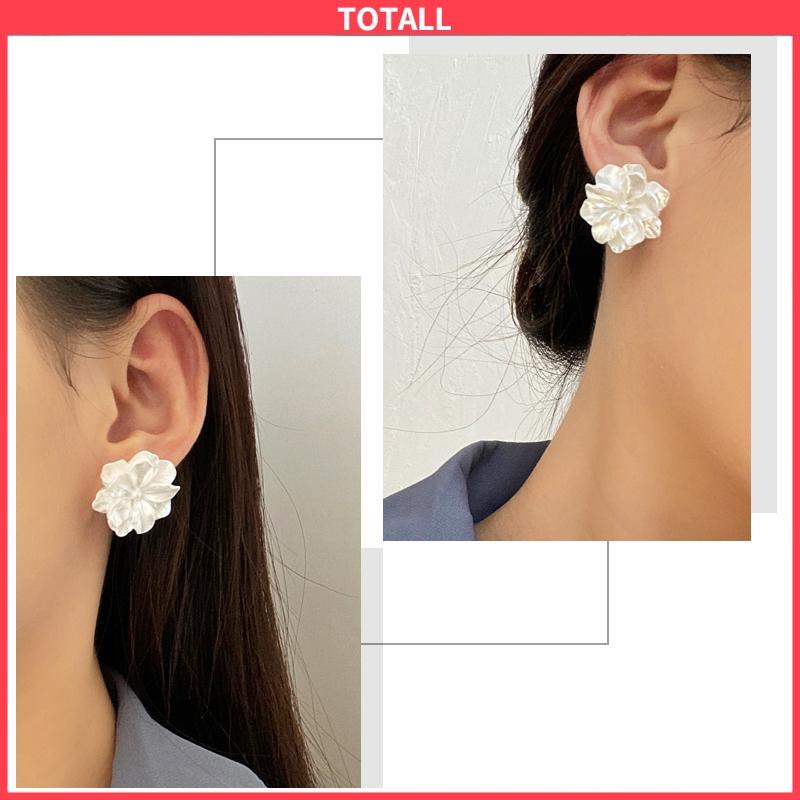 COD Anting Bunga Gardenia Korea Retro Sederhana Gaya Aksesoris Wanita-Totall