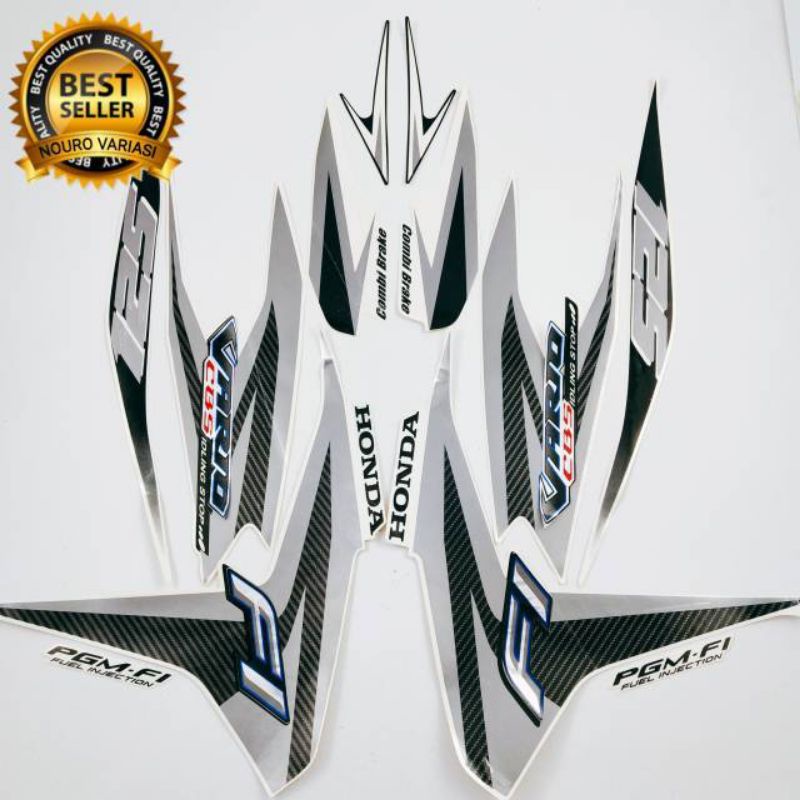 Sticker striping Honda  Vario 125 CBS 2013 putih