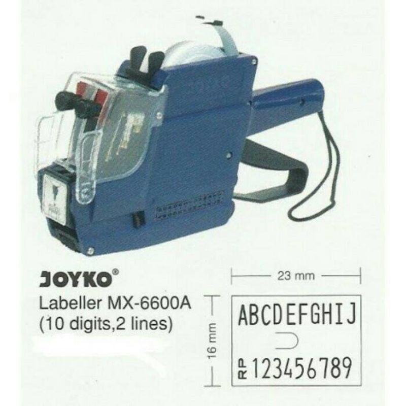 JOYKO Tembakan Label Harga 2 baris Alat Label Harga Joyko 2 baris 10 digit MX6600 Handlabel Price Gun 2 Lines