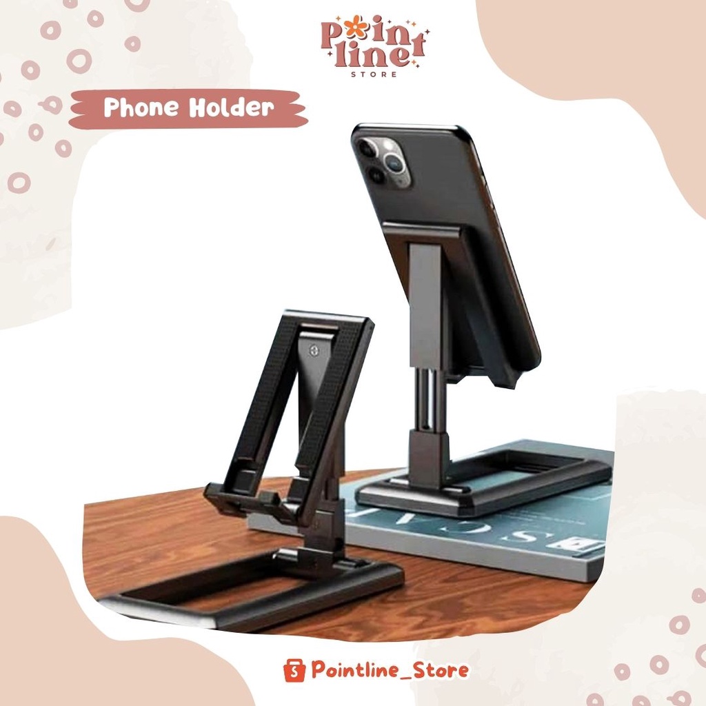 STAND HP LIPAT MEJA UNIVERSAL HOLDER DUDUKAN HANDPHONE FOLDING DESKTOP ADJUSTABLE HOLDER HP