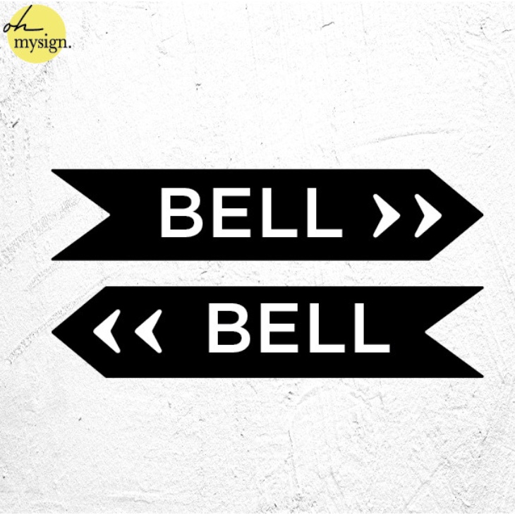 

Signage Bell Tekan Pencet Bel Tulisan Arah Papan Akrilik Label