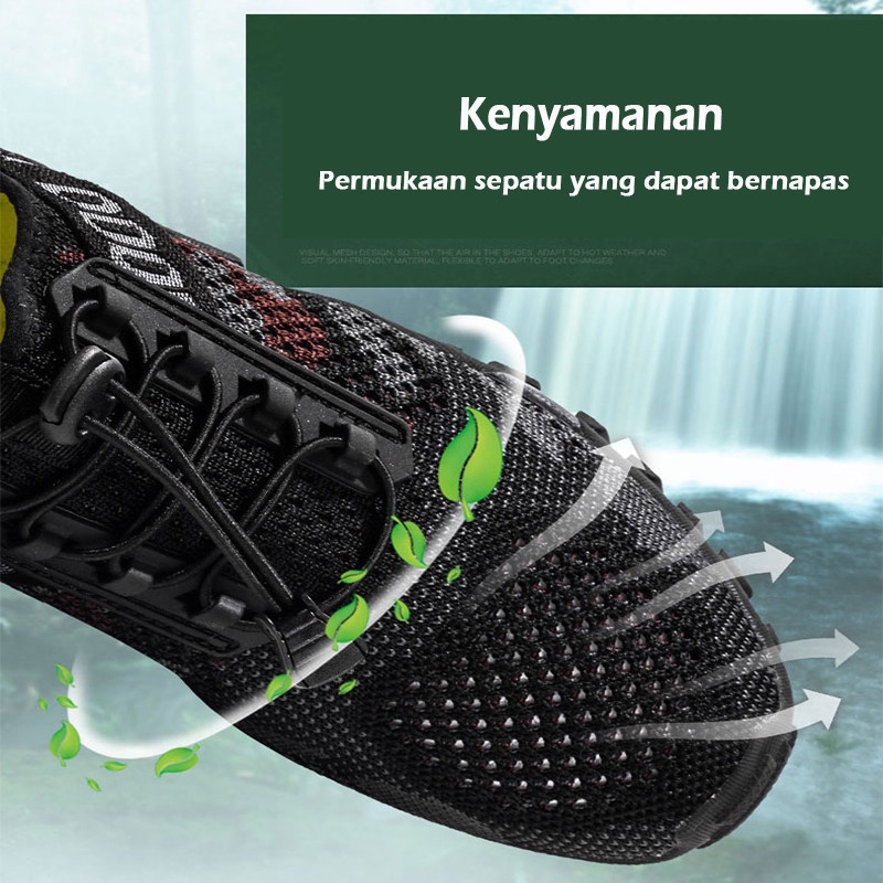 Kitleler Sepatu Hiking Pria Sepatu Olahraga Outdoor Sepatu Gunung Adventure Anti Slip(SPORTUREDO) COD GRATIS ONGKIR