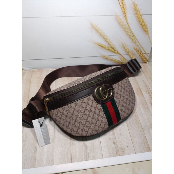 Waist Bag GG Wanita Terbaru / Tas Pinggang Wanita Bordir Zigzag