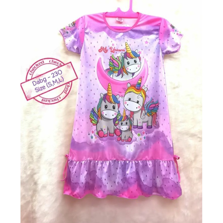 Baju dress anak perempuan UNICORN jumbo // daster anak perempuan //baju UNICORN // daster jumbo
