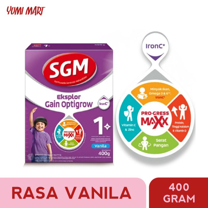 SGM EKSPLOR GAIN OPTIGROW 1+ | SUSU FORMULA USIA 1-3 TAHUN