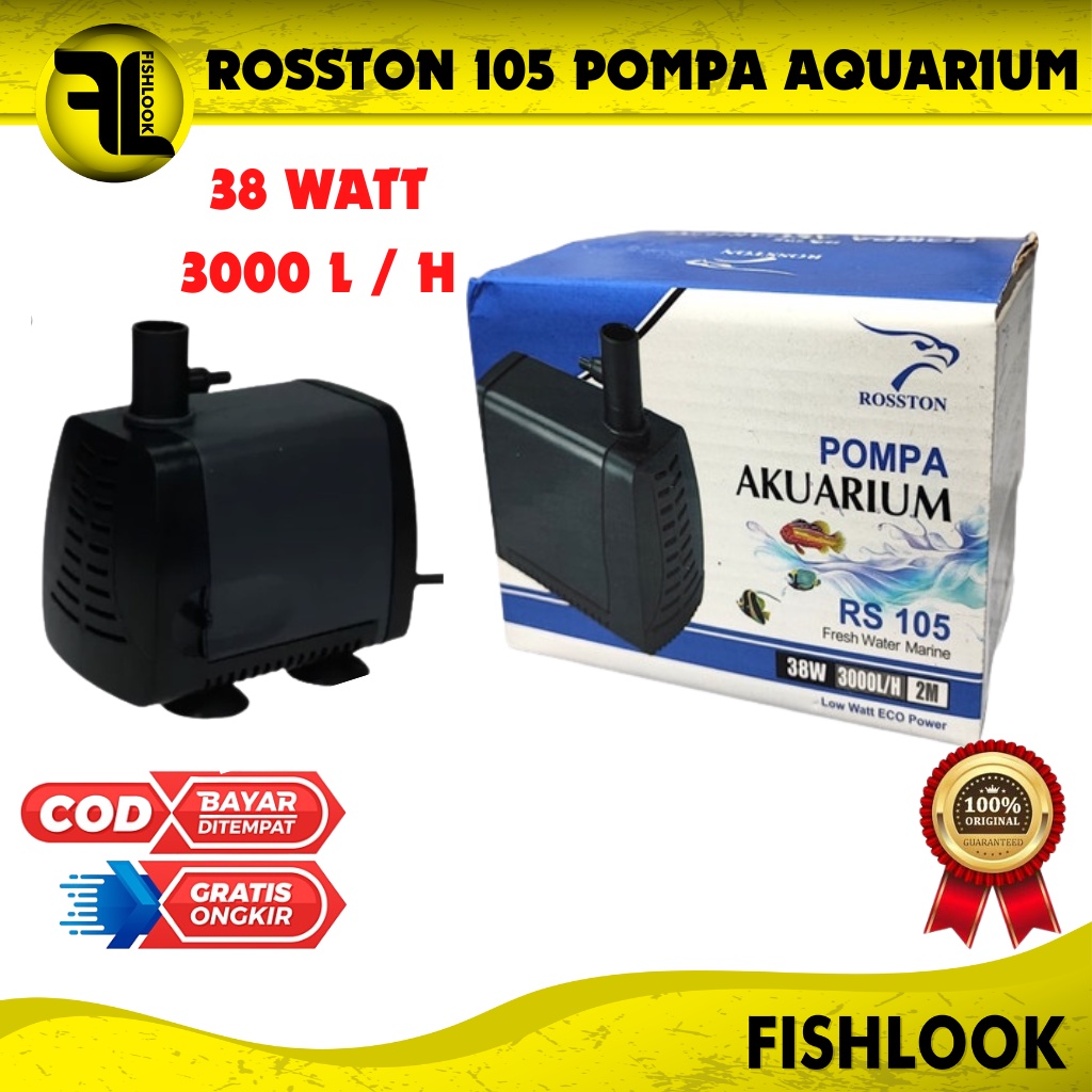 ROSSTON RS 105 RS105 Pompa Air Hidroponik Kolam Murah Rosston TERBAIK HIDRO PONIK