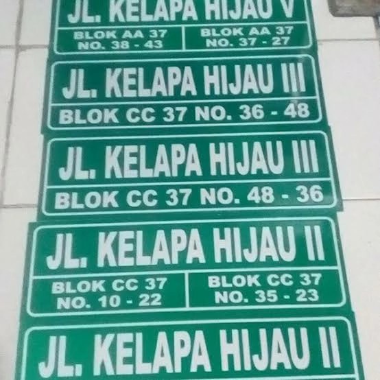 

Papan Plang Jalan Ukuran 60Cm X 20Cm