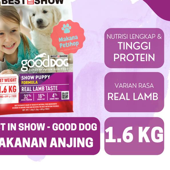 GoodDog Food Best in Show Show Puppy Formula LAMB TASTE 1.6 KG