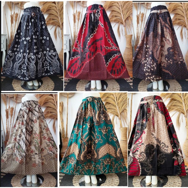 ROK BATIK KATUN PREMIUM MODEL PAYUNG BAWAHAN BATIK