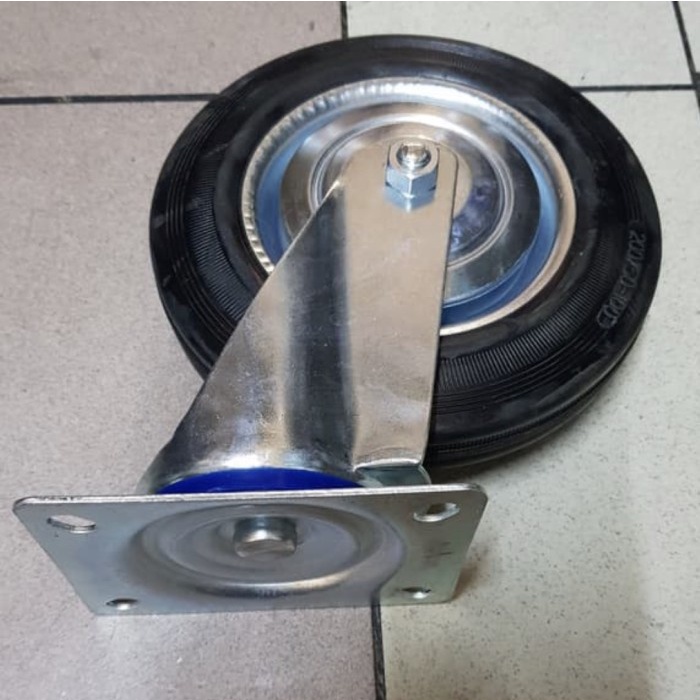 Roda Roda Troli Karet 8 Inch Putar Hidup