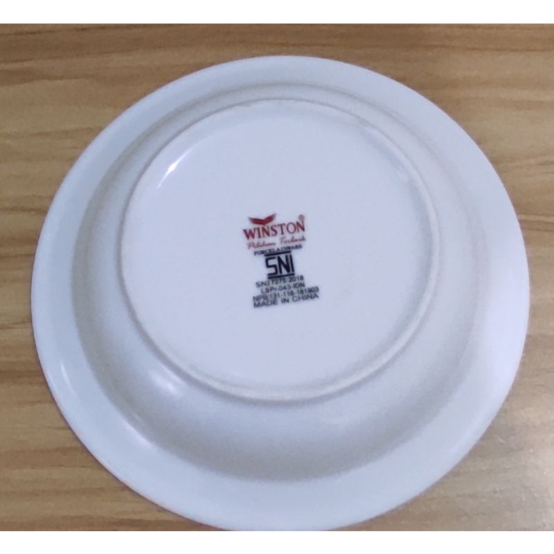 WINSTON/PIRING MAKAN/PUTIH POLOS/KERAMIK/