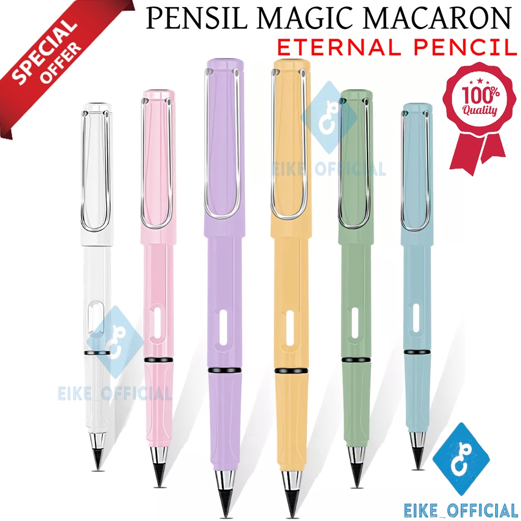 [EIKE] PENSIL TULIS ANAK MAGIC WARNA MACARON / PENSIL ETERNAL PREMIUM / PENSIL TANPA ISI / PENSIL AJAIB / PENSIL TULIS ANAK