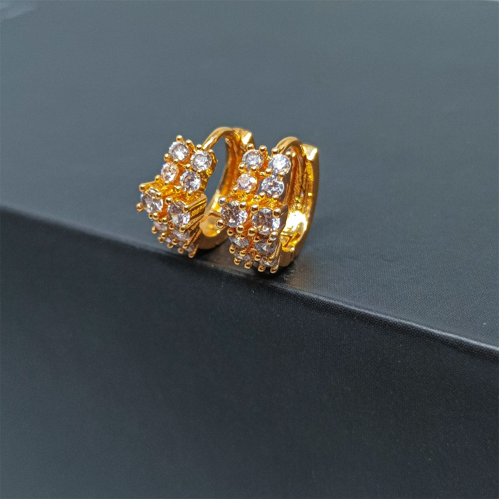 anting titanium wanita emas muda anti karat dewasa tusuk korea asli panjang dan luntur korea style JEWELRY COD