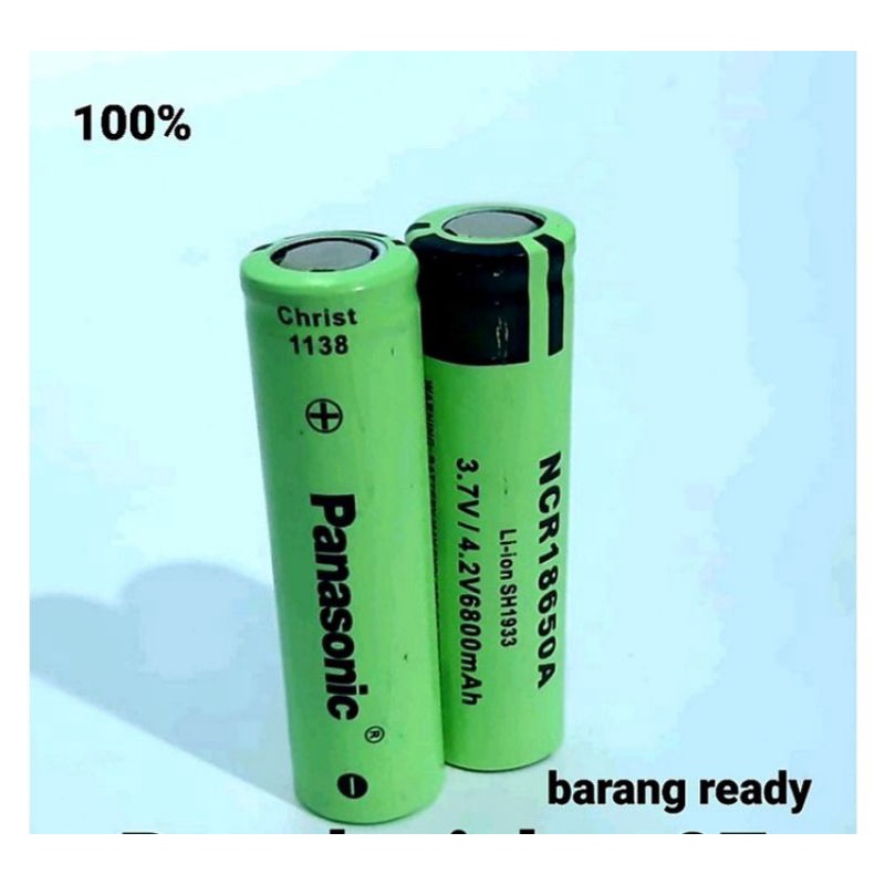 Baterai panasonic 6800mah 3,7v 3,4v 18650 Baterai Senter Mix Werlles power bank dll