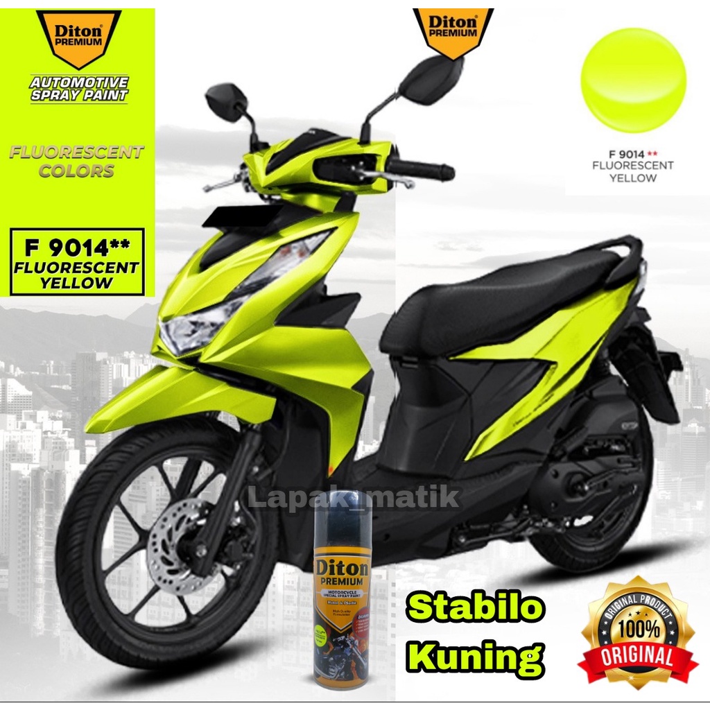 Pilok DITON PREMIUM Stabilo KUNING FLUORESCENT YELLOW F9014 400ML