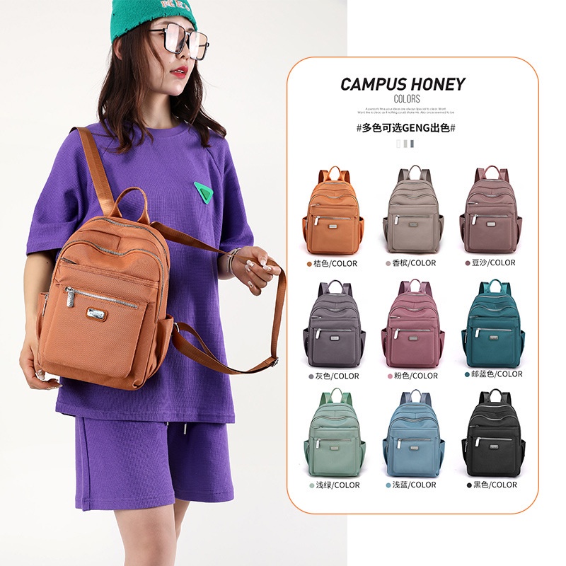 happyonshop-Tas ransel CHIBAO 1875 tas ransel wanita Original Import nilon waterproof