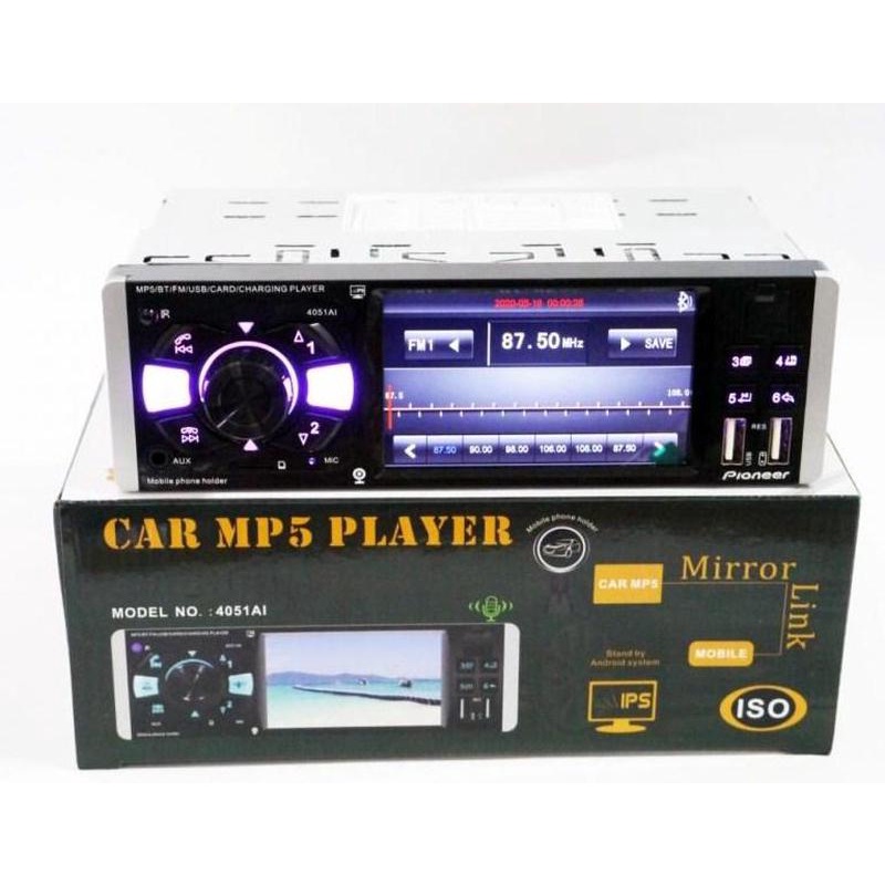 Tape mobil Single Din Mobil LCD 4.1 Inch FM Radio Rear Camera - 4012B