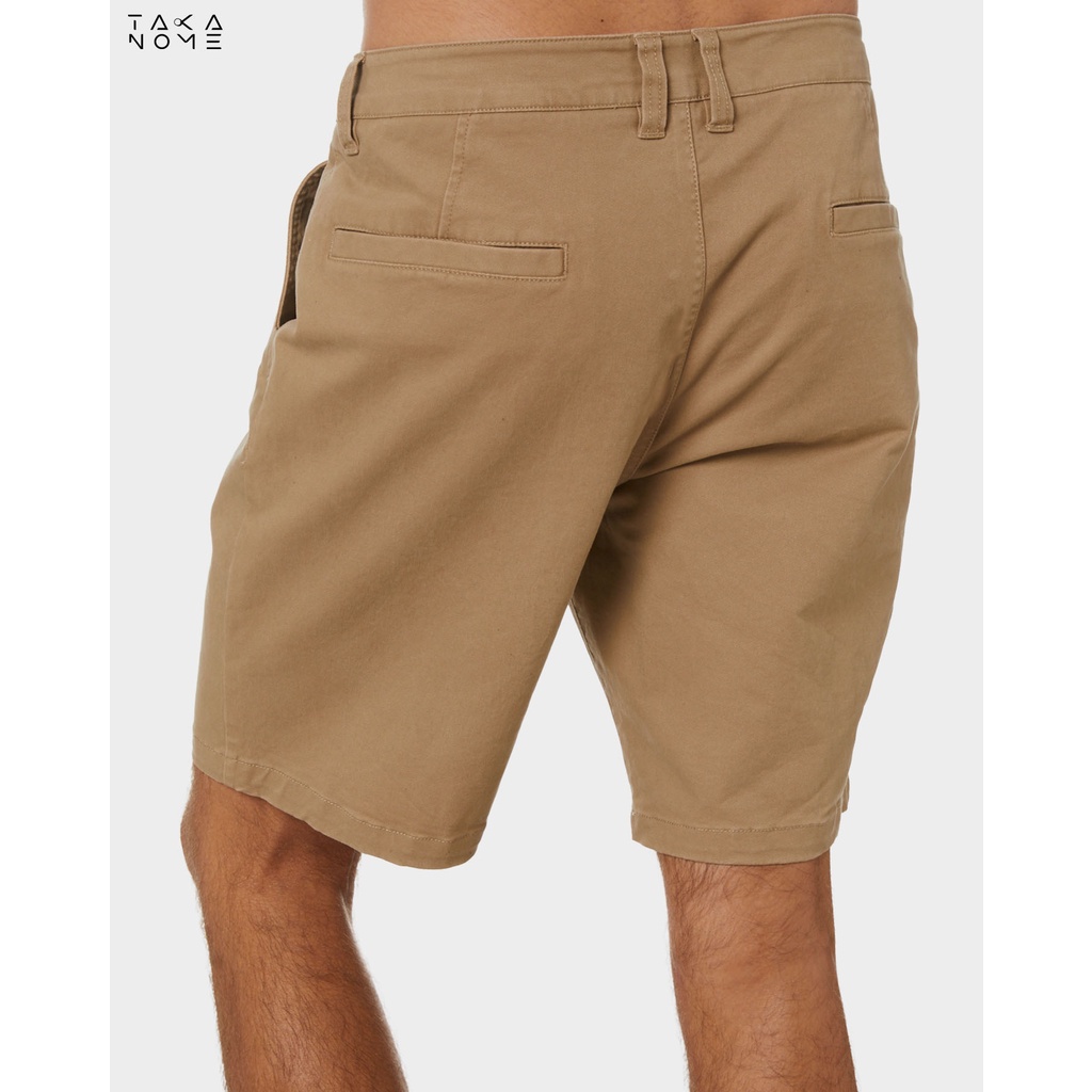 Chino Stretch Shorts Pants Pria Celana Pendek Pria Takanome - Brown