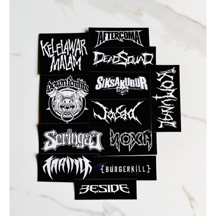 Sticker Pack Band Indie Hard Core/Grindcore/Death Metal / Komunal / seringai / jasad / beside / after coma / kelelawara malam / noxa