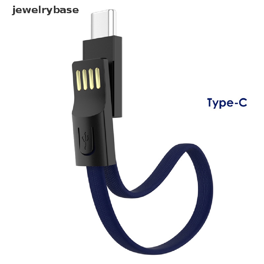 Jewelrybase Gantungan Kunci Kabel Charger Micro USB Tipe C Fast Charging Untuk iPhone / Samsung