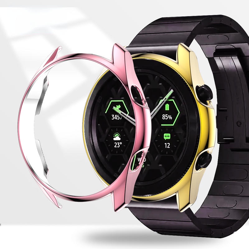 Case Pelindung Bumper Plating PC Untuk Samsung Galaxy Watch 4 3 40mm 44mm 41mm 45mm 42mm 46mm