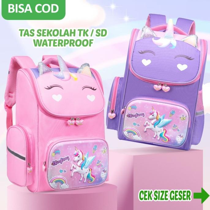 Tas Sekolah Unicorn Ransel Sekolah Anak SD TK Import Tas Unicorn anak