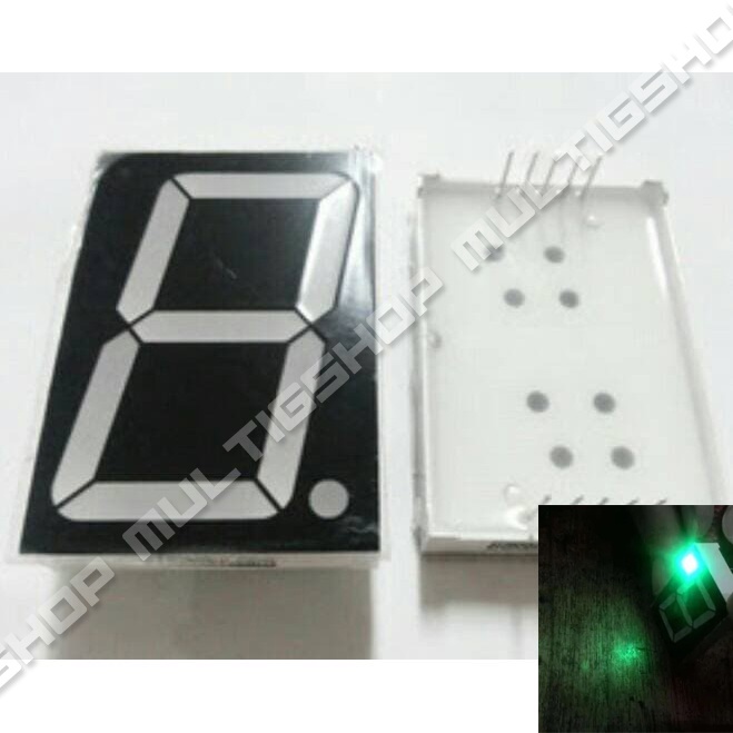 LED 7 Seven Segment 5 inch Display 5in Segmen Digit - Hijau Emerald