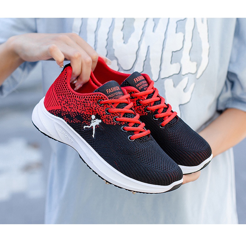 Gobra ♕ SEP015 (Tanpa Kotak) Sepatu Sneakers Wanita Motif Basket Sporty Model Korea Fashion Casual Sport Olahraga Import