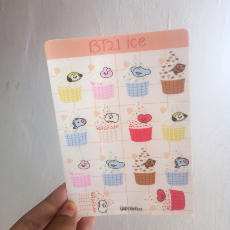 

Bt21 Ice Cream Sticker Glitter