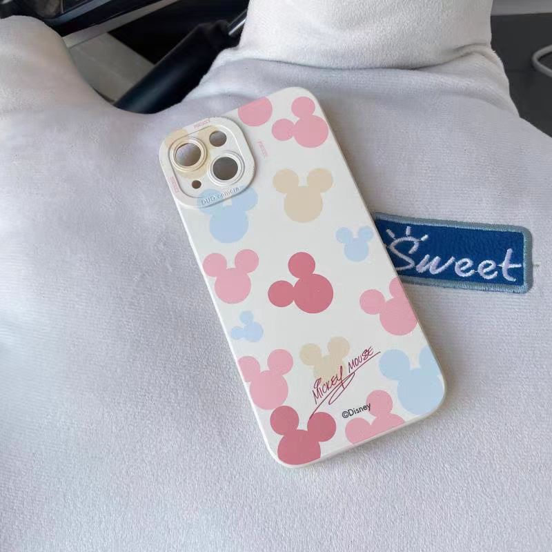 Ins Soft Case TPU Motif Mickey Mouse Untuk iPhone 14 14pro 14Plus 14prm 13 13prm 11 7Plus 8Plus Xr XS 12pro Max