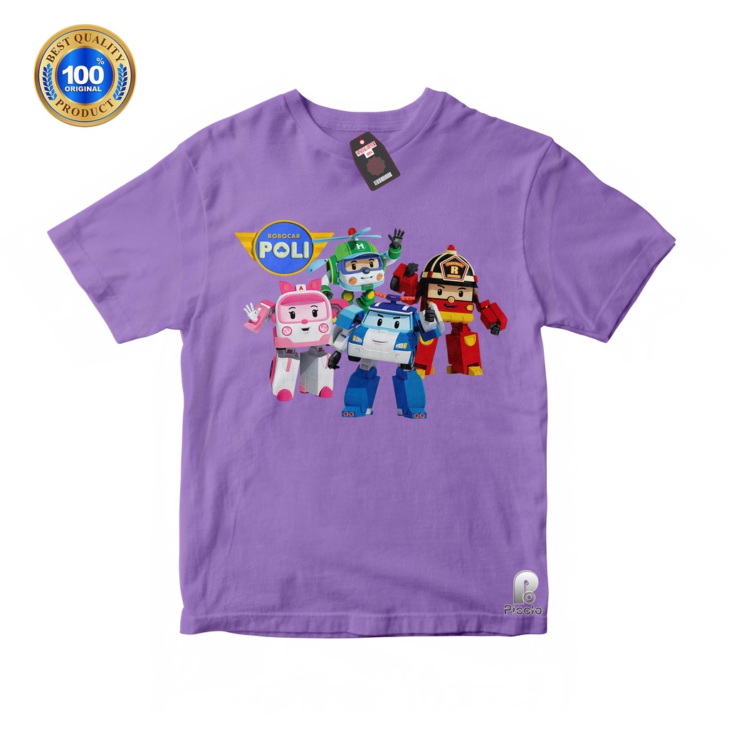 BAJU ANAK KAOS ATASAN ANAK ROBOCAR POLI BAHAN COTTUN Unisex