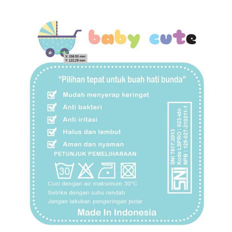 Waslap Mandi Bayi Jari Babycute SNI Per 1 pcs atau 3 pcs Promo 8.8