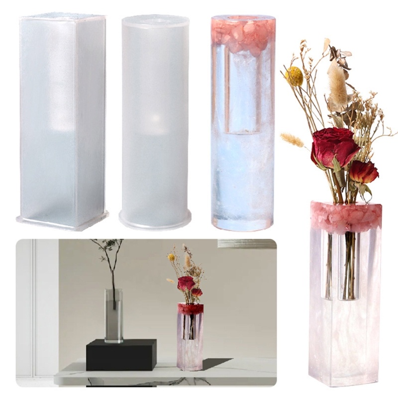 Siy Cetakan Epoxy Bentuk Botol Untuk Tempat Penyimpanan Pen / Bunga Kering