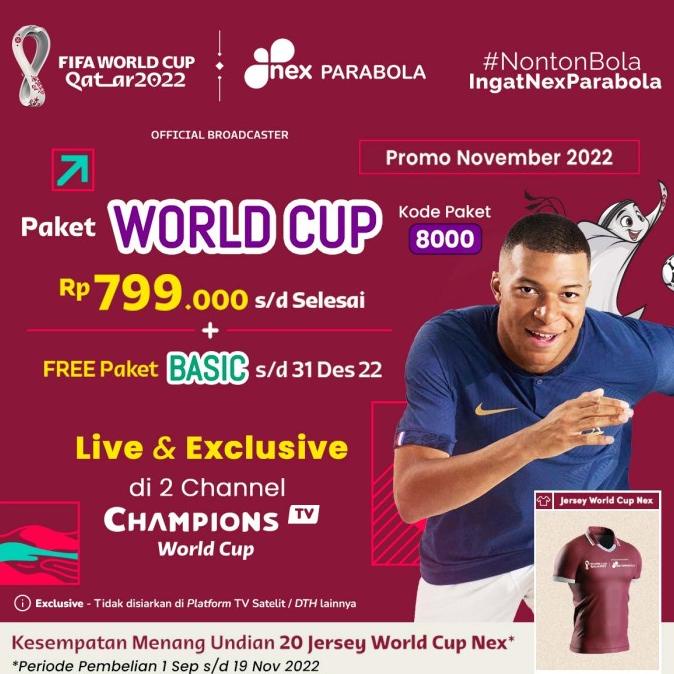 BIG SALE NEX PARABOLA PAKET WORLD CUP FREE PAKET BASIC 