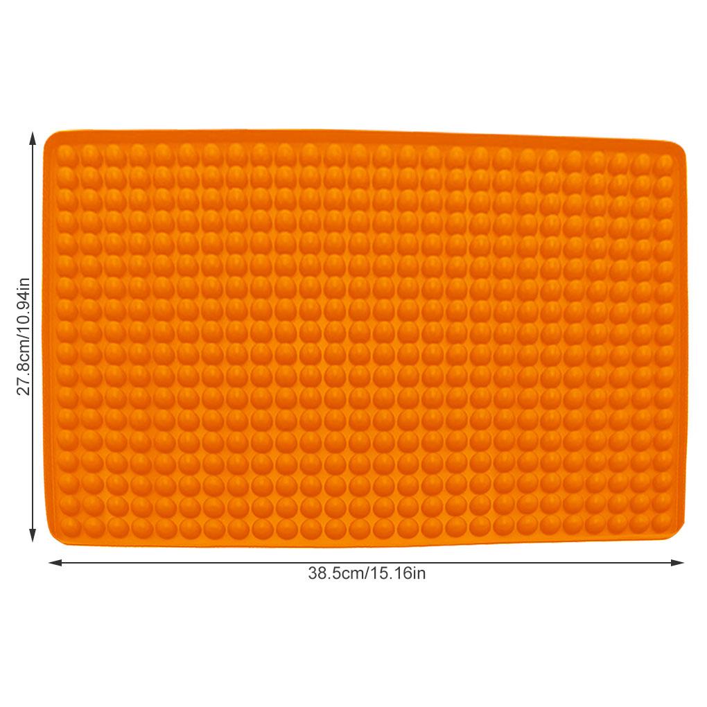 Cetakan Silikon 140-rongga Mini Bulat Permen Biskuit Cetakan BBQ Baking Mat Pot Food Pad Bakeware Orange