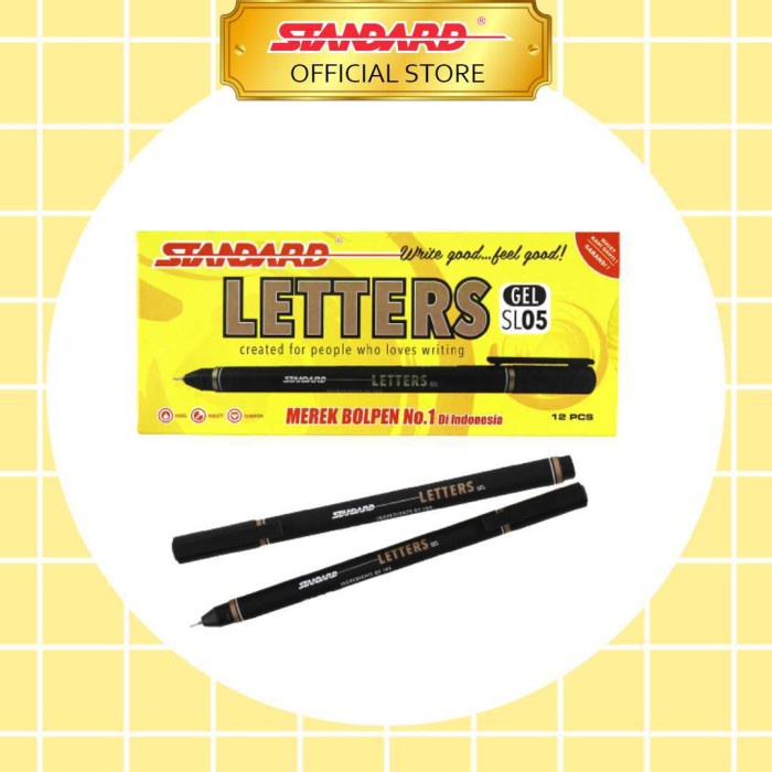 

STANDARD PEN LETTERS SL05 BLACK ISI 12 PCS