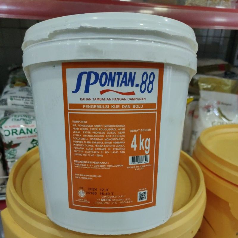 

Pengemulsi Kue dan Bolu / SP / Spontan 88 Cake Emulsifier