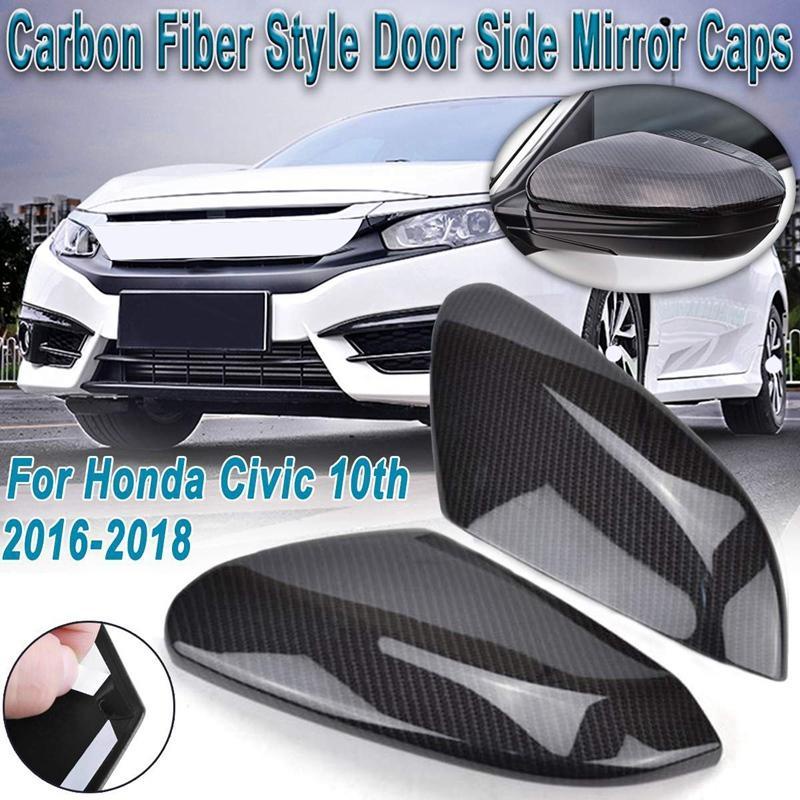 Xuming Kaca Spion Samping Bahan Serat Karbon Untuk Honda Civic 10Th 2016-2018