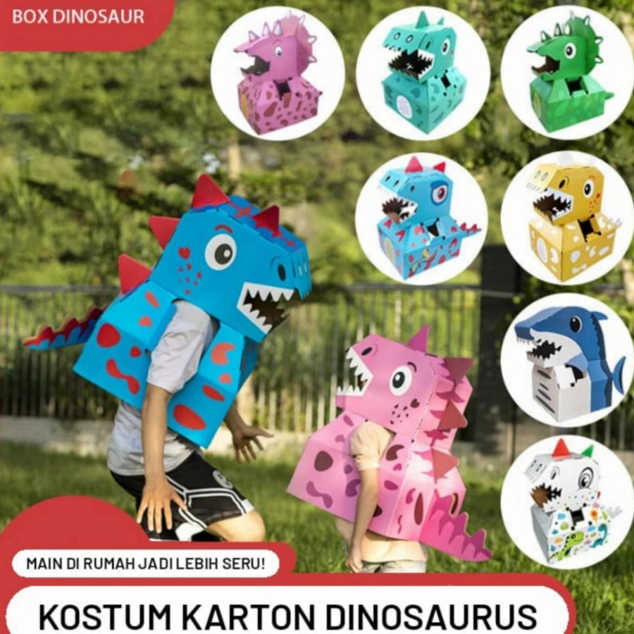 Kostum karton Dinosaurus anak || Cosplay Dino || Barongsai